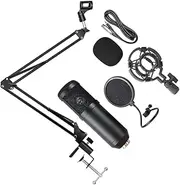 Kisangel Bm800 Condenser Microphone Cardioid Pickup Low Noise Stand for Purposes Random Color