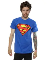 DC Comics Men's Superman Logo T-Shirt Heather Grey XXX-Large