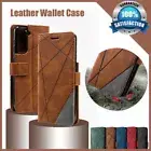 For Samsung S24FE S25 S22 S21 S20 S10 Note 20 10 Splice Leather Flip Wallet Case