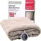 BLACK+DECKER Heated Twin Blanket, 62" x 84”, 10 Heat Settings, 10-Hour Timer