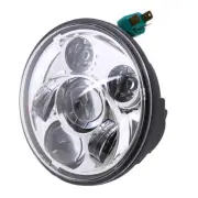 Front DOT Headlight LED Projector Glass For Harley Chopper Custom Bobber Bike