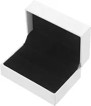 HOLIDYOYO Ring Box: Wedding Ring Box Paperboard Jewelry Bearer Box Double Slot Jewelry Box Couple Ring Box for Engagement Proposal Wedding Ceremony