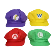 Super Mario Bros Mario Luigi Waluigi Hat Cap Fancy Dress Cosplay Costume Decor