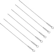 ROMISBABA 6Pcs Stainless Steel BBQ Skewers Durable Easy to Clean Grilling Tools for Outdoor Barbecue Long Comfortable Heat Insulation for Kebab and Roasting
