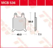 TRW Lucas Brake lining MCB536