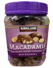 Kirkland Signature Macadamia Milk Chocolate Salted Caramel Clusters 32 Oz