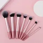 7 Pink Professional Makeup Brush Set Foundation Powder Brushes Kit, Blush I1B4