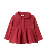 peplum waist buttoned blouse 24M Red