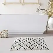 La'Grace Home Tufted Jacquard Design Soft Cotton Bath Rug