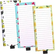 HOUDERCO Magnetic Notepad for Refrigerator Memo Pads with Fun Designs for Planning Grocery Lists Off Pages for Home Office School Retail Use