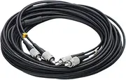 VJSUWI Fiber Optic Patch Cable 2C TPU 5mm OM2 150m 200m 250m 300m Waterproof LC SC FC 2 Core Shielded Patch Cable Jumper Outer DX 2 Fiber(250m ST-ST)