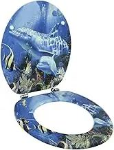 WC Toilet Seat MDF Lid Dolphins Hardware Accessories