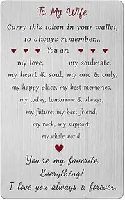 CPLJW husband wife gifts for men - anniversary card gifts for him, Wife