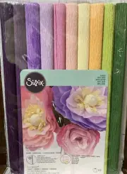 Sizzix "Serenity" colored Crepe Paper 10 Colors 12" x 24" 664669
