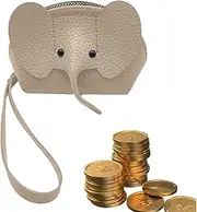 [Arrovarp] Elephant Wallet Purse - Small Coin Purse | Credit Card Holder Wallet, Small Animal Coin Wallet for Women with Zipper, PU Leather Wallets