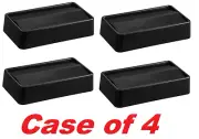 Carlisle 34202403 Trimline Black Slim Rectangular Trash Can Swing Top Lid 4 PACK