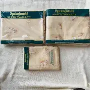 Vintage Springmaid Sheets No Iron Tranquility Double Set Cases Sea Shells New