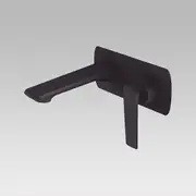 Esperia Matte Black Wall Mixer With Spout