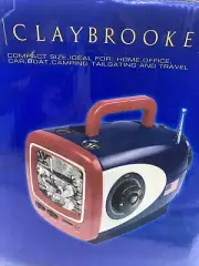 Claybrooke 5 in 1 Compact TV Companion TV Radio Flashlight Compass Thermometer