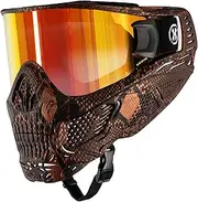 HK Army HSTL Skull Paintball Goggle/Airsoft Mask (Snake Red, Fire)