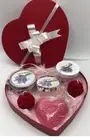 Valentines Day Lavender Gift Set in Heart Shaped Box / Gifts for Her / Bath Sets