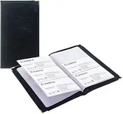 Comix Office Business Name Card Holder Book (Holds 72 Cards) - Black - NU72