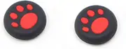 Silicone Thumb Grip Cap Cover Thumbstick Joystick for Sony PS3 PS4 PS2 Xbox One Xbox 360 XBox One X S PS4 Pro Slim Cat Print (2 PCS Red)