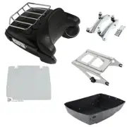 King Trunk Pad LED Light Rack Speakers Plate Mount Docking Fit For Touring 14-24