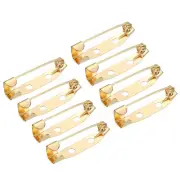50Pcs Safety Bar Pins 25mm Brooch Clasp Pin Backs for ID Badges, Rose Gold