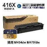 在飛比找遠傳friDay購物精選優惠-【HP 惠普】 W2041X 416X 藍色 高印量副廠碳粉