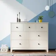 Lotus White Chest of Drawers/Bedroom Dresser/Buffet Table/Entryway Storage Cabinet