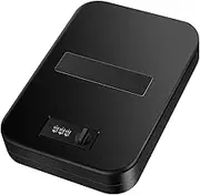 Cozioz Biometric Pistol Safe, Small Handgun Lock Box with Fingerprint & 3-Digit Combination Lock, Portable Gun Safe for Bedside, Nightstand, Car, and Under Bed Storage
