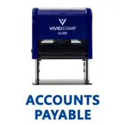 Accounts Payable Self Inking Rubber Stamp (Blue Ink) - Large