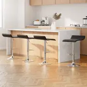 Artiss 4x Bar Stools Adjustable Gas Lift Chairs Black