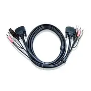 ATEN 2L-7D02UI USB DVI-I Single Link KVM Cable with Audio - 1.8m