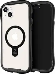iFace Clear Compatible with iPhone 15 Plus Case - [Reflection] (Compatible with MagSafe) Tempered Glass Grip Bumper Phone Cover - Black