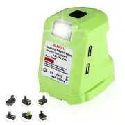 LED Work Light For RYOBI 14.4V-18V Li-ion Battery 2USB Adapter Spotlight 200LM