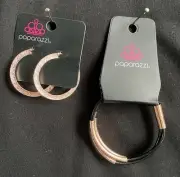 Paparazzi Bracelet/Earrings Lot Copper Black NEW