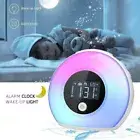 Wake Up Night Light,Alarm Clock Bluetooth Speaker Lamp Dimmable Kids Gift Music