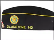 VINTAGE AMERICAN LEGION HAT GLADSTONE LODGE # 625 Size 7-1/4 IN PLASTIC CASE