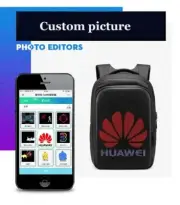 LED Display backpack Business travel 15.6 Inch Laptop Backpack Men DIY Smart