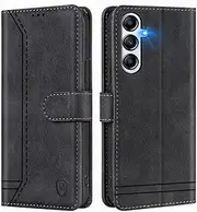 GoodcAcy Compatible with Samsung Galaxy A14 4G/5G 6.6 Inch Mobile Phone Case Leather Folding Protective Case Wallet Cover Flip Case for Samsung Galaxy A14 4G/5G 6.6 Inch Flip Case Black