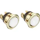 Metal Wired Doorbell Button 2pcs with White Light for Long Lasting Use