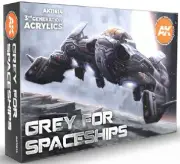 AK Interactive 11614 Grey for Spaceships 3G Acrylic Paint Set (6 Colors) 17ml Bo