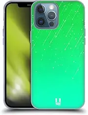 Head Case Designs Green Neon Rain Ombre Gel Case [Military Grade Protection] Compatible with Apple iPhone 13 Pro Max