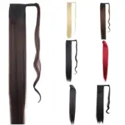 Girls Ponytail Hairpiece Hair Extensions Wigs Black Chignons for Cosplay