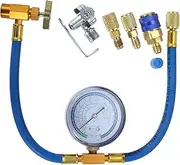 MGAVATPNPY R134A Charging Hose to Refrigerator -with Air Conditioning Gauge - Refrigerant R134A Can Tap to R-12/R-22 Port Air Conditioning Hoses and Accessories