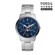 【FOSSIL】Neutra Minimalist 三眼月相男錶 銀色不鏽鋼鍊帶 42MM FS5907