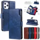 For iPhone 16E 15 Pro Max 14 13 12 11 XS Magnetic Case Leather Wallet Flip Cover