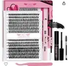 PRO Lash Extension Kit 280Pcs Lash Clusters Eyelash Extension Kit with Lash Bond